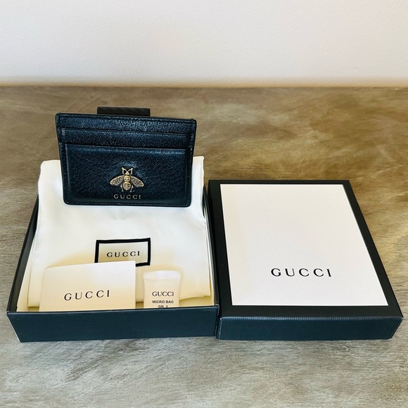 Gucci Bee Slim Wallet with Money Clip